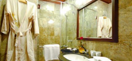 Deluxe cabin bathroom