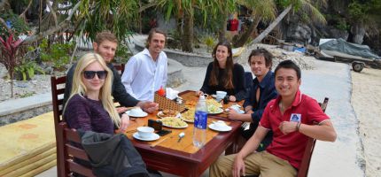 Meal on island