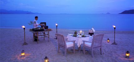 Dinner on beach