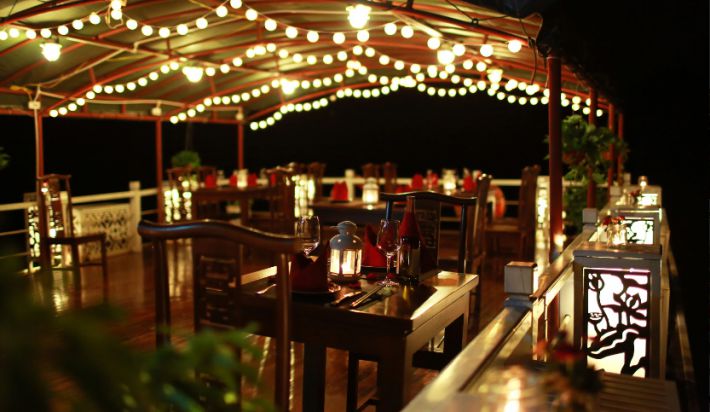 Dinner on Cruise sundeck